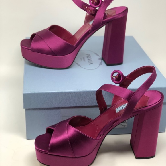 Prada Size 12B/42 Pink Calzature Donna Heels NWT - Picture 3 of 8